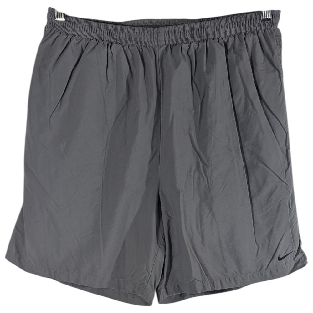 Nike Lined Shorts Mens Quick Dry Woven 6.5” Light Gray Large Nylon Running